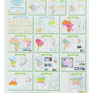 Географія. 7 клас. Комплект наочних плакатів (1254051)