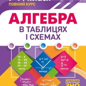Алгебра в таблицях та схемах. 7-11 класи. Допомога у підготовці до ДПА, ЗНО - Роганін О.М. (українською мовою)