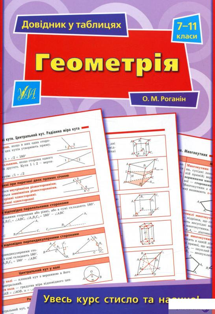 Справочник у таблицях. Геометрія 7–11 класи (721401 - 4326656)