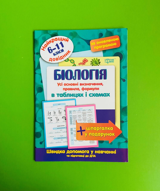 Довідник Біологія 6-11 класи Найкращий довідник в таблицях (за оновленою програмою) Торсінг